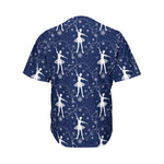 Snowflake Ballet Pattern Print Men's Baseball Jersey