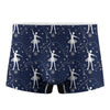 Snowflake Ballet Pattern Print Men's Boxer Briefs