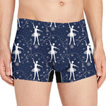 Snowflake Ballet Pattern Print Men's Boxer Briefs