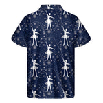 Snowflake Ballet Pattern Print Men's Short Sleeve Shirt
