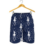 Snowflake Ballet Pattern Print Men's Shorts