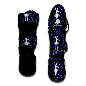 Snowflake Ballet Pattern Print Muay Thai Shin Guard