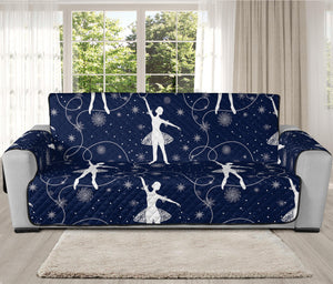 Snowflake Ballet Pattern Print Oversized Sofa Protector