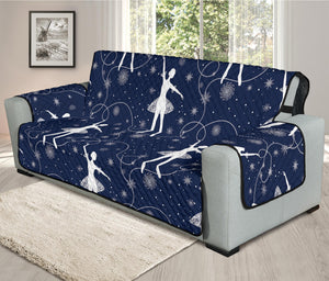 Snowflake Ballet Pattern Print Oversized Sofa Protector