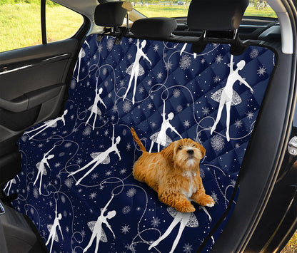 Snowflake Ballet Pattern Print Pet Car Back Seat Cover