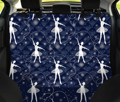 Snowflake Ballet Pattern Print Pet Car Back Seat Cover