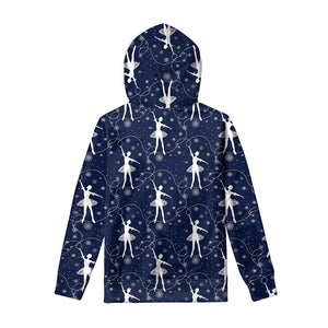 Snowflake Ballet Pattern Print Pullover Hoodie