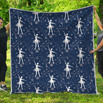 Snowflake Ballet Pattern Print Quilt