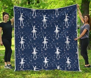 Snowflake Ballet Pattern Print Quilt