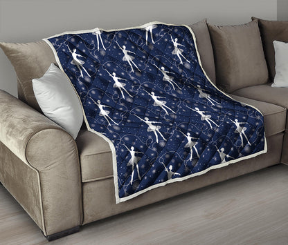 Snowflake Ballet Pattern Print Quilt
