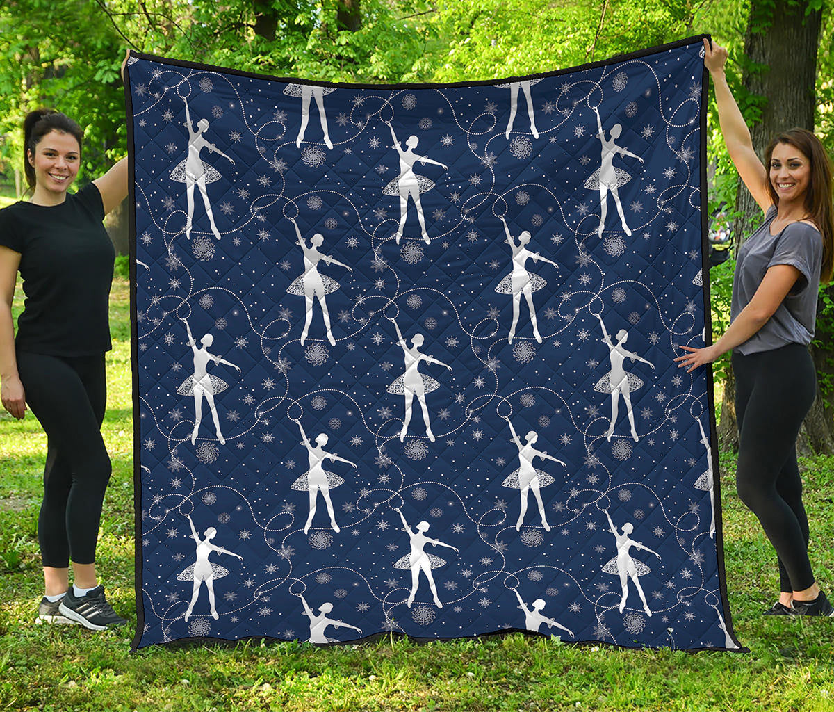 Snowflake Ballet Pattern Print Quilt