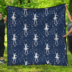 Snowflake Ballet Pattern Print Quilt