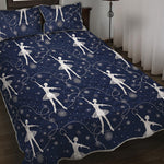 Snowflake Ballet Pattern Print Quilt Bed Set