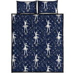 Snowflake Ballet Pattern Print Quilt Bed Set