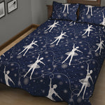 Snowflake Ballet Pattern Print Quilt Bed Set