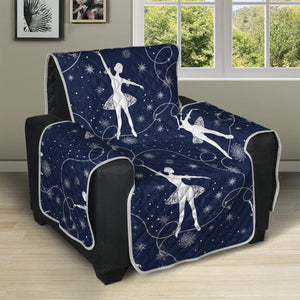 Snowflake Ballet Pattern Print Recliner Protector