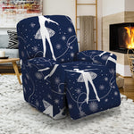 Snowflake Ballet Pattern Print Recliner Slipcover