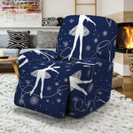 Snowflake Ballet Pattern Print Recliner Slipcover