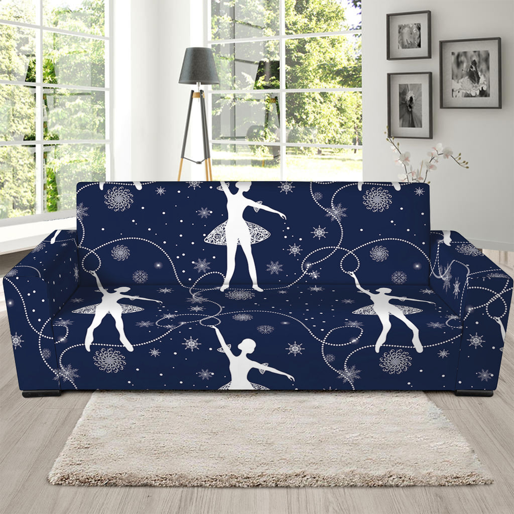 Snowflake Ballet Pattern Print Sofa Slipcover