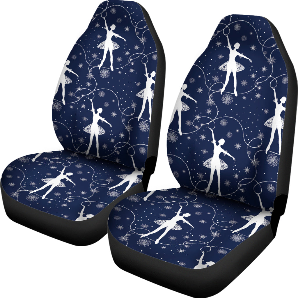 Snowflake Ballet Pattern Print Universal Fit Car Seat Covers