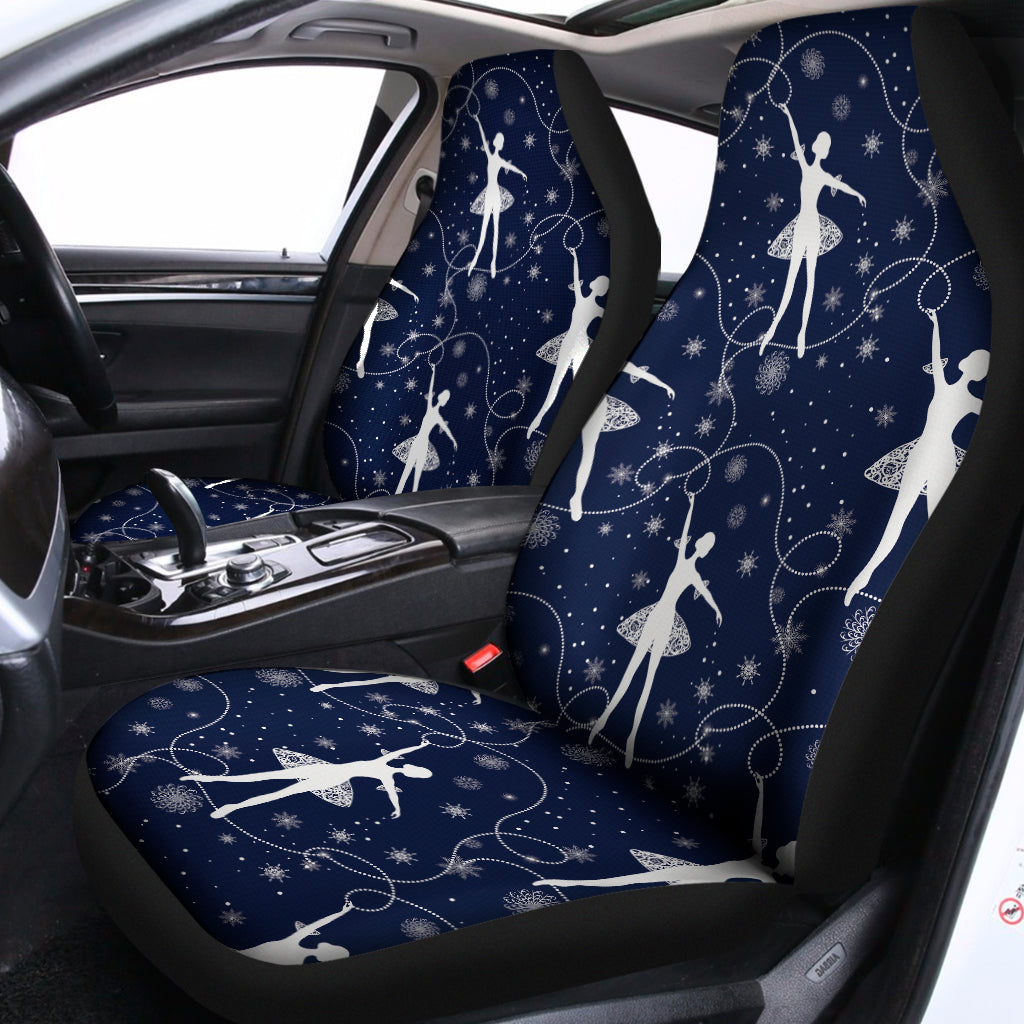 Snowflake Ballet Pattern Print Universal Fit Car Seat Covers