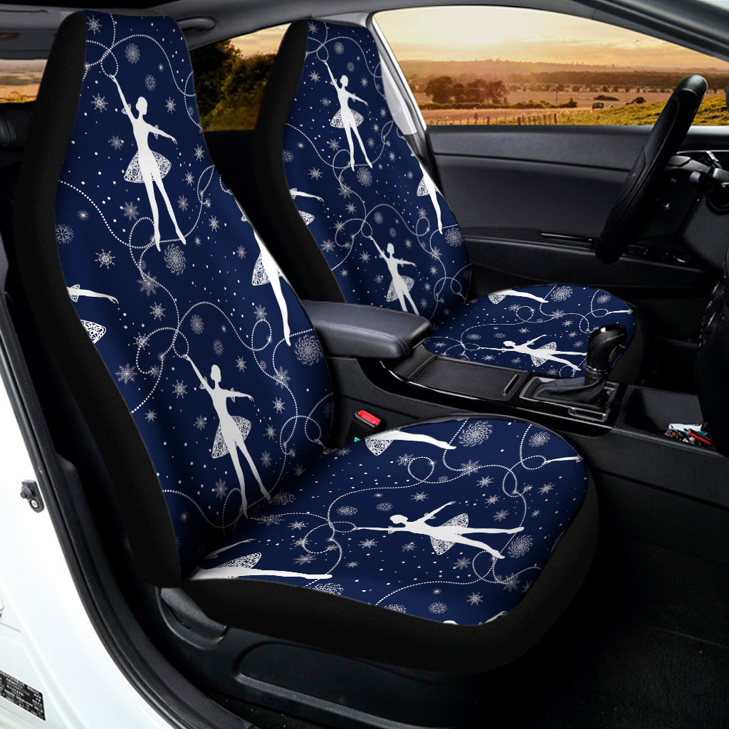 Snowflake Ballet Pattern Print Universal Fit Car Seat Covers