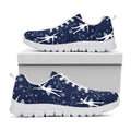 Snowflake Ballet Pattern Print White Running Shoes