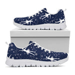 Snowflake Ballet Pattern Print White Sneakers