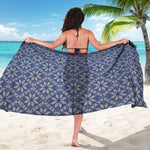 Snowflakes Knitted Pattern Print Beach Sarong Wrap