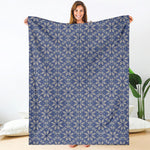 Snowflakes Knitted Pattern Print Blanket