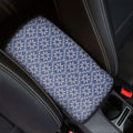 Snowflakes Knitted Pattern Print Car Center Console Cover