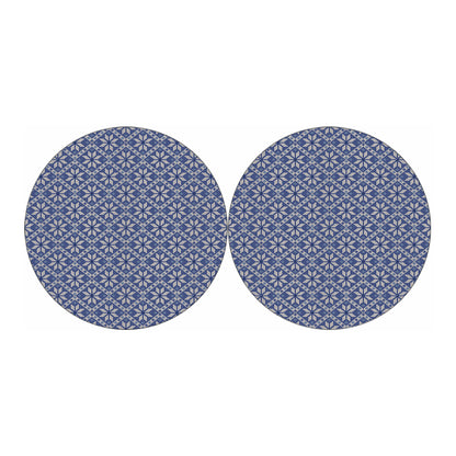 Snowflakes Knitted Pattern Print Car Coasters
