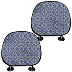 Snowflakes Knitted Pattern Print Car Headrest Covers