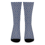 Snowflakes Knitted Pattern Print Crew Socks
