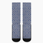Snowflakes Knitted Pattern Print Crew Socks
