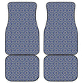 Snowflakes Knitted Pattern Print Front and Back Car Floor Mats