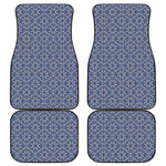 Snowflakes Knitted Pattern Print Front and Back Car Floor Mats