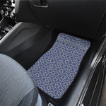 Snowflakes Knitted Pattern Print Front and Back Car Floor Mats