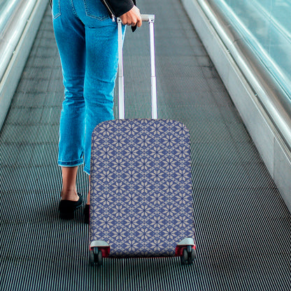 Snowflakes Knitted Pattern Print Luggage Cover