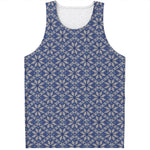 Snowflakes Knitted Pattern Print Men's Tank Top