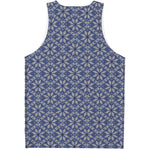 Snowflakes Knitted Pattern Print Men's Tank Top