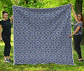 Snowflakes Knitted Pattern Print Quilt
