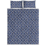Snowflakes Knitted Pattern Print Quilt Bed Set
