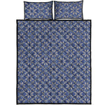 Snowflakes Knitted Pattern Print Quilt Bed Set
