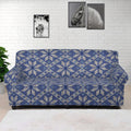 Snowflakes Knitted Pattern Print Sofa Cover
