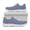 Snowflakes Knitted Pattern Print White Running Shoes