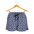 Snowflakes Knitted Pattern Print Women's Shorts