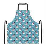 Snowman And Snowflake Pattern Print Apron