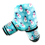 Snowman And Snowflake Pattern Print Boxing Gloves