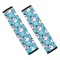 Snowman And Snowflake Pattern Print Car Seat Belt Covers